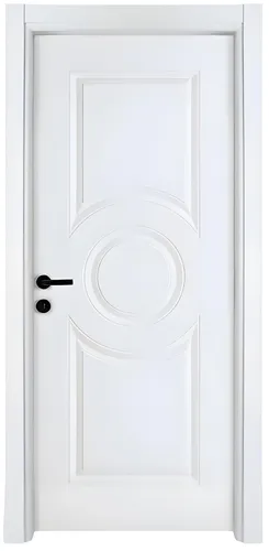 Moderne Weiße Innentür BY-520 mit PVC-Beschichtung - Kompletttür aus Holzwerkstoffen, ideal für Wohnräume. Die elegante Einzeltür in Weiß überzeugt durch ihr modernes Design und die pflegeleichte PVC-Oberfläche.
