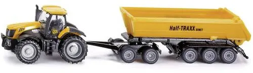 SIKU 1858 JCB mit Dolly und Kippmulde 1:87 - Detailgetreues Maßstabsmodell eines JCB Traktors mit Dolly und Kippmulde im Maßstab 1:87, ideal für Sammler und Modellbau-Enthusiasten.