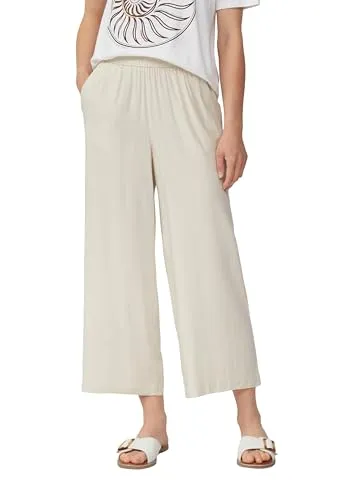 s.Oliver Culotte aus Viskose mit Elastikbund - Modische Culotte mit mittelhohem Elastikbund, weit geschnitten und aus fließender Viskose-Qualität. Ideal für einen lässigen Look, mit praktischen Eingrifftaschen und stylischem Alloverprint.