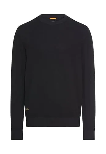 camel active Herren Strickpullover Navyblau - Stylischer Rundhals-Strickpullover mit strukturierter Oberfläche und weichem Griff. Rippkragen und -bündchen sorgen für optimalen Sitz. Ideal für den Alltag in Regular Fit.