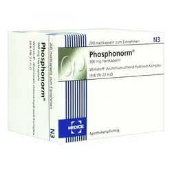 Phosphonorm Hartkapseln 200 St, - Arzneimittel zur Unterstützung der Mineralstoffversorgung, ideal für eine ausgewogene Ernährung und zur Förderung des Wohlbefindens.