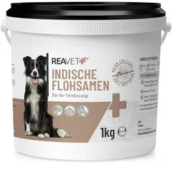 REAVET Indische Flohsamen für Pferde, Hunde & Katzen 1kg - Ergänzungsfuttermittel für Gelenke und Bewegungsapparat, ideal für Hunde, Katzen und Pferde, aus naturreinen indischen Flohsamen in Premium-Qualität.