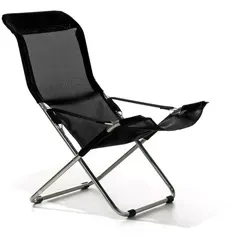 Sessel Fiesta aus Aluminium, Schwarz - Gartenstühle mit elegantem Design und hoher Komfort, ideal für entspannte Stunden im Freien.