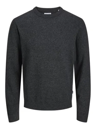 Jack & Jones Strickpullover JJEPERFECT WOOL KNIT CREW NECK SN - Strickpullover für Männer, aus hochwertiger Baumwollmischung für hohen Tragekomfort und Wärme. Vielseitig kombinierbar für Büro und Freizeit.