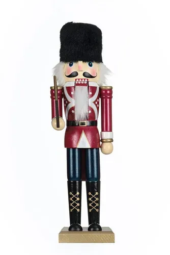 Navidacio Nussknacker 35cm Holz Nussknacker Mr.Fellmütze von Navidacio