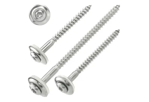 SCREWREBEL Spenglerschraube Edelstahl A2 – TX20 – mit EPDM-Dichtscheibe Ø 15 mm, (25 St), Linsensenkkopf, Dichtschrauben