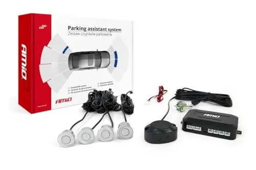 AMiO 01021 Einparkhilfe mit Sensor Hinten silber