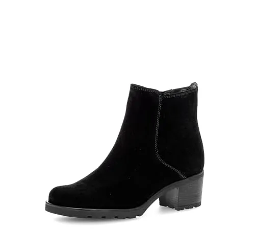 Gabor Damen Chelsea Boots, Frauen Stiefeletten,Schlupfstiefel,Stiefel,Bootee,Booties,halbstiefel,Kurzstiefel,schwarz (Flausch),42.5 EU / 8.5 UK