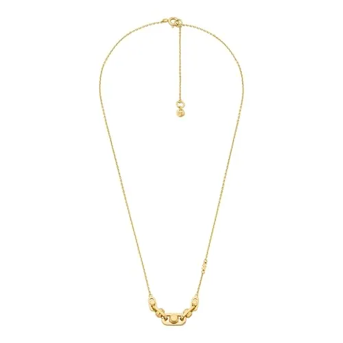 Michael Kors – Damen-Halskette „Premium Astor Link“ aus goldfarbenem Sterlingsilber mit Anhänger, MKC170800710