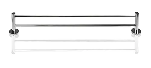 Doppel Handtuchhalter Badehandtuchhalter Bad 60 cm inkl. Schrauben u. Dübel - Doppelhandtuchhalter Badetuchstange Handtuchstange Chrom Messing