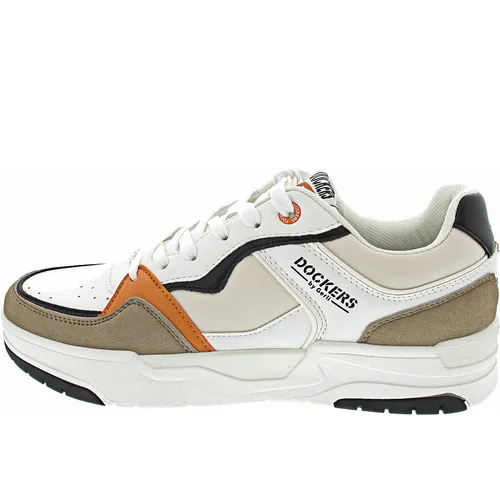 Dockers by Gerli Sneaker Beige 44 - Sneaker in Größe 44, mit 2 cm Absatzhöhe, aus hochwertigem Synthetik und bequemem Textil-Innenmaterial, ideal für lässige Outfits.