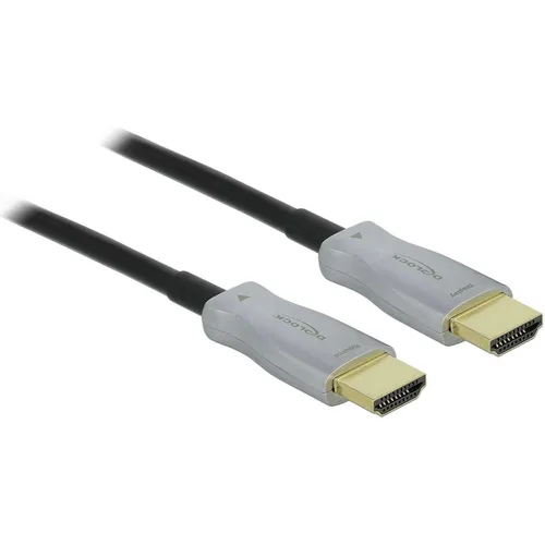 Delock High Speed HDMI-Kabel 30 m - HiFi-Kabel mit 4K Unterstützung, ideal für hochauflösende Übertragungen über lange Strecken dank Active Optical Cable (AOC) Technologie.