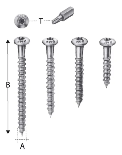 Simpson Strong-Tie Schraube verzinkt CSA5 x 40 SST - CSA5,0x40 (VPE: 250 Stück)