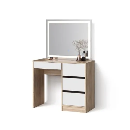 Livinity® Schminktisch Imola mit LED-Spiegel von Livinity