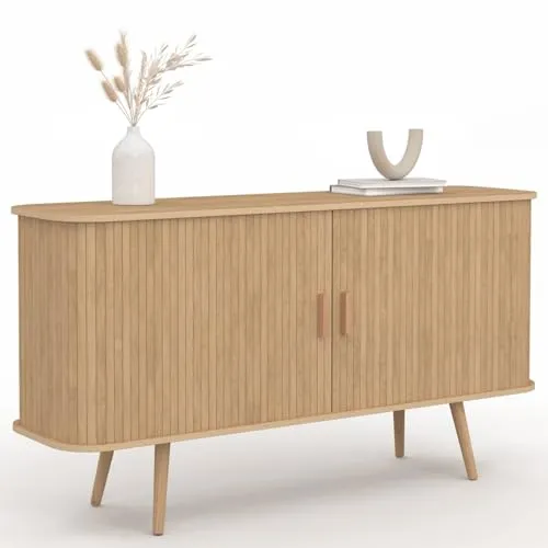 IDMarket Buffet 140 cm Romie mit 2 Schiebetüren von IDMarket