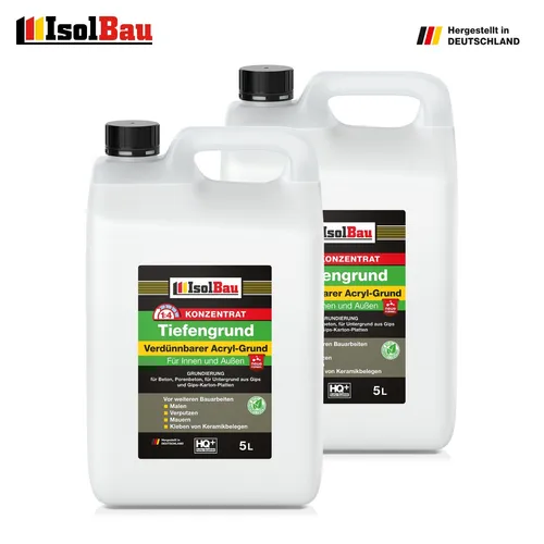 Isolbau Tiefengrund 10L Konzentrat 1:4 verdünnbar Tiefgrund Haftgrund Wand Boden