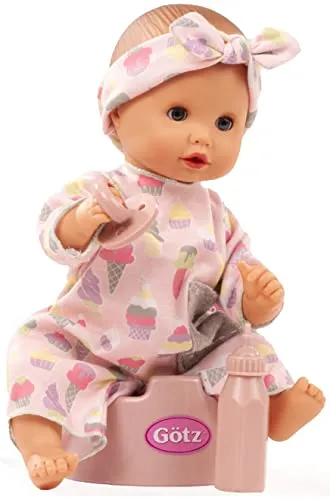 Götz 2353150 Sleepy Aquini Mädchen Popsicle - 33 cm Badepuppe mit Schlafaugen - Puppen: 100% wasserdicht für Spielspaß in Bad und Pool. Mit Trink- und Töpfchenfunktion, ideal für Kinder ab 18 Monaten. Inklusive 6-teiligem Set mit Zubehör.