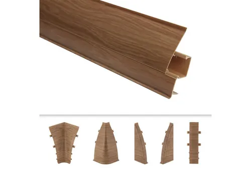 Lemal Sockelleiste 65x23mm - PVC Fußleisten mit Kabelkanal (10 Meter / 5 Leisten) - Moderne Sockelleisten für einen fugenfreien Wandabschluss. Mit abnehmbarem Oberteil und integriertem Kabelkanal, ideal für eine einfache Montage und Verarbeitung. Robust und flexibel, perfekt für jeden Einrichtungsstil.