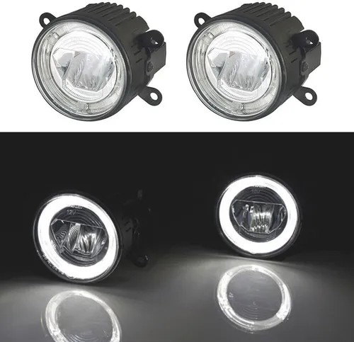2x LED UNIVERSAL Tagfahrlicht / Nebelscheinwerfer Standlicht rund 90mm R87 DRL