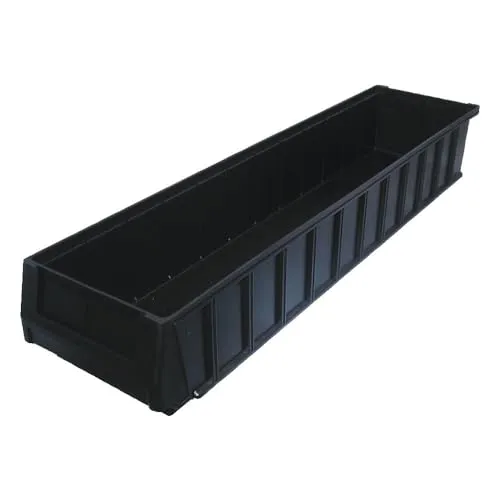 WETEC IC-Stangen- und Regalbehälter ESD 650 x 160 x 100 mm - Praktischer ESD-Regalbehälter mit Beschriftungsfeld für eine einfache Organisation. Ideal für die Lagerung von Stangen und Kleinteilen im professionellen Einsatz.