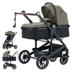 Daliya® NEOMOVE 2in1 Kinderwagen & Buggy (Schwarz-Braun) von Daliya