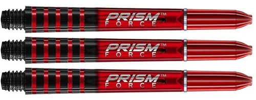 Winmau Prism Force Shäfte, Rot, 3 Stück Set, Short 35mm