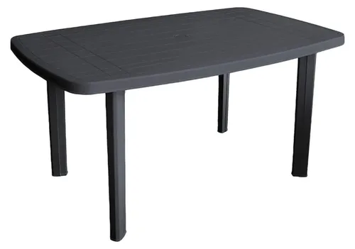 Gartentisch Kunststoff Anthrazit 140x90x72cm
