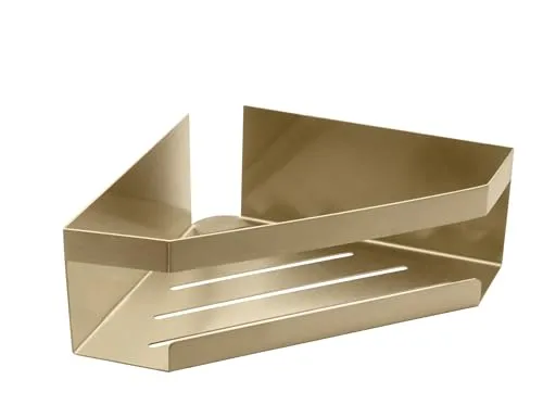 Schöner Wohnen Duschablage Meleto - Elegantes Duschregal in Gold - Badablage aus robustem Metall, eckig und stilvoll, perfekt zur Aufbewahrung von Duschzubehör und für ein luxuriöses Badezimmerambiente.