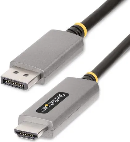 StarTech.com 133DISPLAYPORTHDMI21 - 4K/8K DisplayPort zu HDMI Kabel - Display Kabel, 2 m lang, aktiv mit Unterstützung für 4K und 8K, ideal für hochauflösende Videoübertragungen.