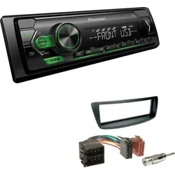 Pioneer MVH-S120UBG 1-DIN Autoradio mit grüner Beleuchtung und USB kompatibel mit Android-Smartphones inkl. Einbauset passend für Toyota Aygo bis...