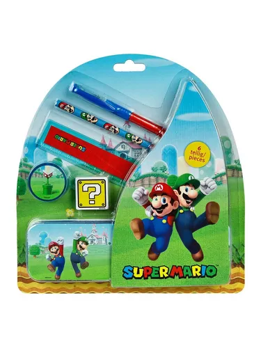 Undercover Super Mario School Set in Tin 7 pcs.