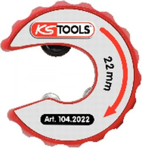 KS Tools Kupferrohr Ratschen-Rohrabschneider 28mm - Schneidwerkzeug für enge Platzverhältnisse mit automatischer Schneidradzustellung und robustem Metallgehäuse.