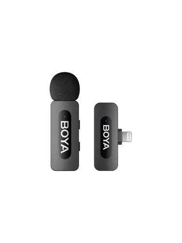 Microphone By-V1 Mini V2.0 Lightning Wireless 2.4 Ghz - Mikrofone mit 100m Reichweite und 9 Stunden Akkulaufzeit für kabelloses, flexibles Audio-Streaming.