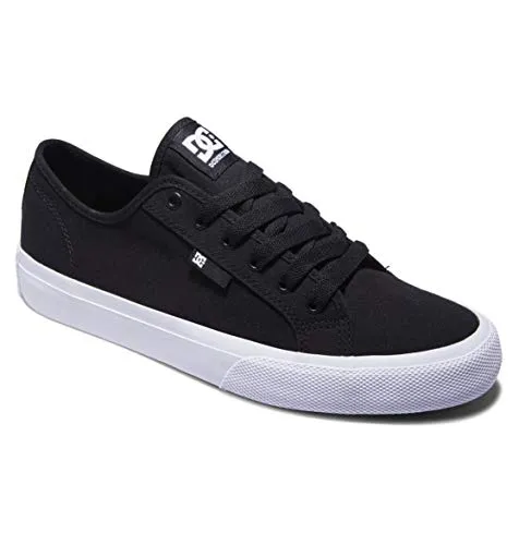 DC Shoes Herren Dc Shoes Manual Sneaker - Black Gum, 46.5 EU - Herren-Sneaker aus robustem Canvas mit Gummisohle für optimalen Grip und Komfort, ideal für den täglichen Gebrauch.