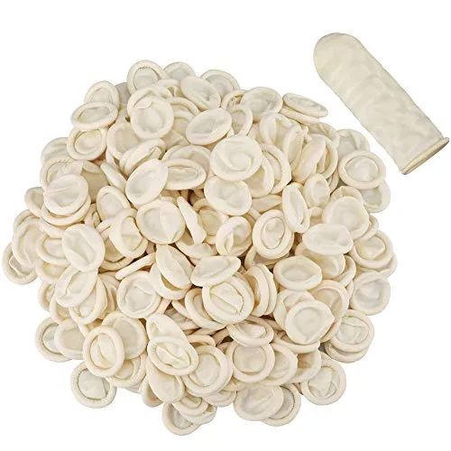G2PLUS 200 Stück Fingerlinge Antistatisch Fingerschutz Latex Finger Cot für Kosmetik Medizin