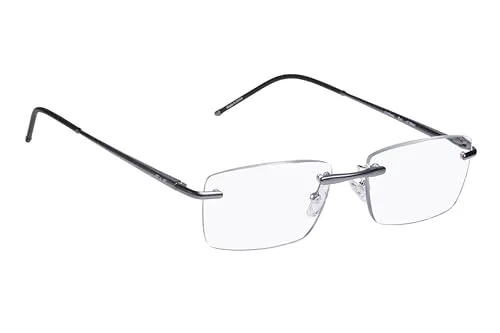 Edison & King Lesebrille Limitless - Randlose Lesebrille mit dünnen Bügeln (Gun, +1,75 dpt) - Brillen - Hochwertige Lesebrille mit entspiegelt, gehärteten Gläsern für optimalen Sehkomfort und höchsten Tragekomfort – Designed in Germany.