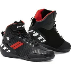 Revit G-Force Motorradschuhe - Schwarz-Weiß-Rot, Größe 44 für Frauen - Motorradstiefel mit gespritzter Knöchelschale und thermogeformten Fersenschalen für optimalen Schutz und Komfort auf jeder Fahrt.