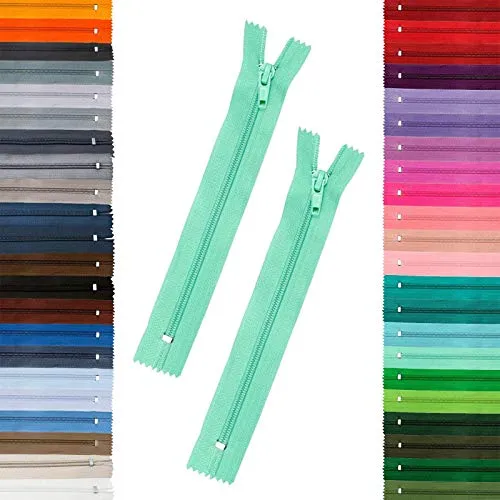 Reißverschlüsse 5mm spiral, 18cm, unteilbar, Autolock, Farbe frei wählbar, Farbe:533 minze 2