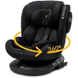 Osann Swift360 S 2 i-Size – Drehbarer Kindersitz für Kinder 76-150 cm, Schwarz - Der Osann Swift360 S 2 überzeugt durch seine 360-Grad-Drehfunktion und hohe Sicherheitsstandards. Ideal für Kinder von 76 bis 150 cm, bietet er Komfort und Flexibilität für lange Autofahrten.