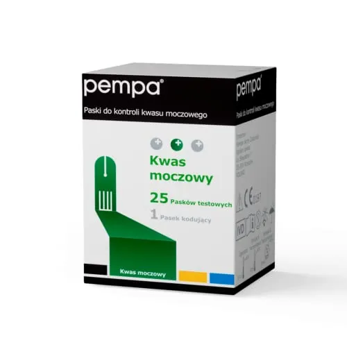 PEMPA 25 x Urinteststreifen Harnwegsinfekt | Urin teststreifen glucose für Zuhause | Harnsäure messgerät mit Einfaches und Genaues Ergebnis, 25 Stück