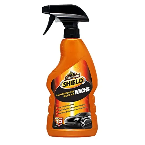 ARMOR ALL 61028271032 20018 Shield Lackversiegelung Spray 500 ml - Autopflege & Motorradpflege – Bietet Glanz und Schutz für bis zu 10 Autowäschen, verhindert das Haften von Staub und Schmutz auf allen Fahrzeuglacken.
