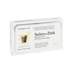Selen+Zink Pharma Nord Dragees - Nahrungsergänzungsmittel für ein starkes Immunsystem, reich an Selen und Zink, unterstützt die Gesundheit und das Wohlbefinden.