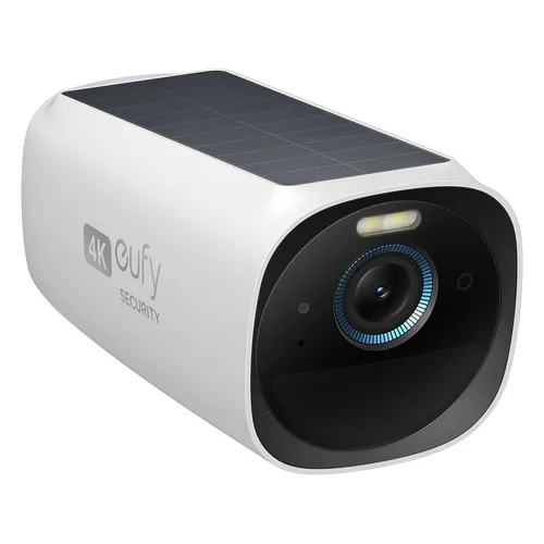 eufy Security eufyCam 3 - 4K kabellose Überwachungskamera mit Solar, Gesichtserkennung und farbiger Nachtsicht, gebührenfreie Nutzung und erweiterbarer Speicher bis 16TB