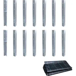 Wickey Spielturm-Erweiterung – SolidLock Winkelanker Komplettset - Spieltürme und Schaukeln, witterungsbeständige SolidLock Winkelanker aus verzinktem Stahl für sichere Befestigung, inklusive Ankersets und Unkrautschutzvlies für langlebige Nutzung.