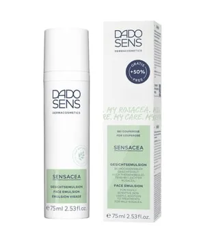 Dado Sens Sensacea Gesichtsemulsion 75 ml - Medizinische Körperpflege für hypersensible Haut & Couperose. Beruhigt, befeuchtet und mildert Rötungen dank Süßholz, Aloe Vera und Purpur-Rotalge.