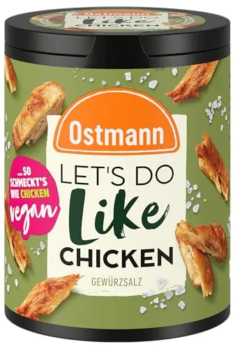 Ostmann Gewürze - Let's Do Like Chicken | Hähnchen-Geschmack für ungewürzte Fleischersatzprodukte | Gewürzsalz für Tofu und Sojachunks | 90 g in recyclebarer Metalldose