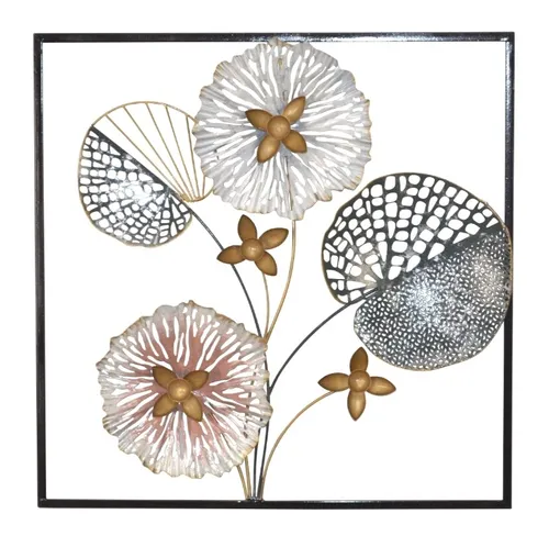 Moderne Metall-Wanddekoration 50x50 cm