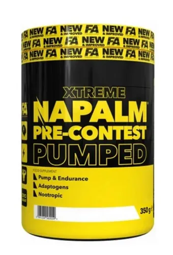 Fitness Authority NAPALM Hardcore Pre-Contest 350 g Pulver - Leckeres Lychee-Pulver für körperlich aktive Erwachsene. Mit Citrullinmalat und Beta-Alanin für mehr Energie und Leistungsfähigkeit während des Trainings.