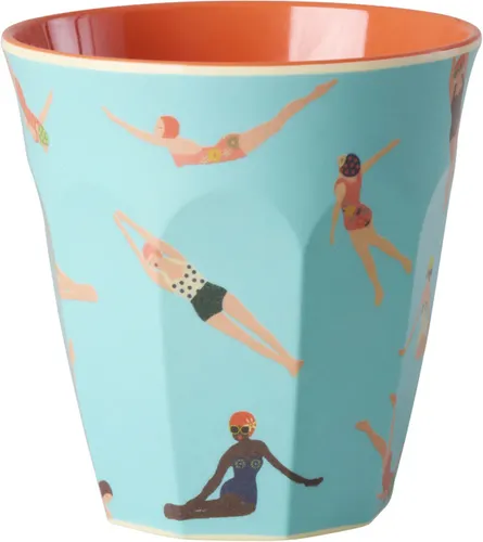 Rice by Rice Melamine Cup With Retro Swimster Print Medium 250 Ml Größe Standard