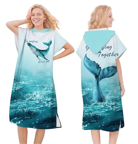 LOMTRATS Schnelltrocknender Surfponcho für Erwachsene